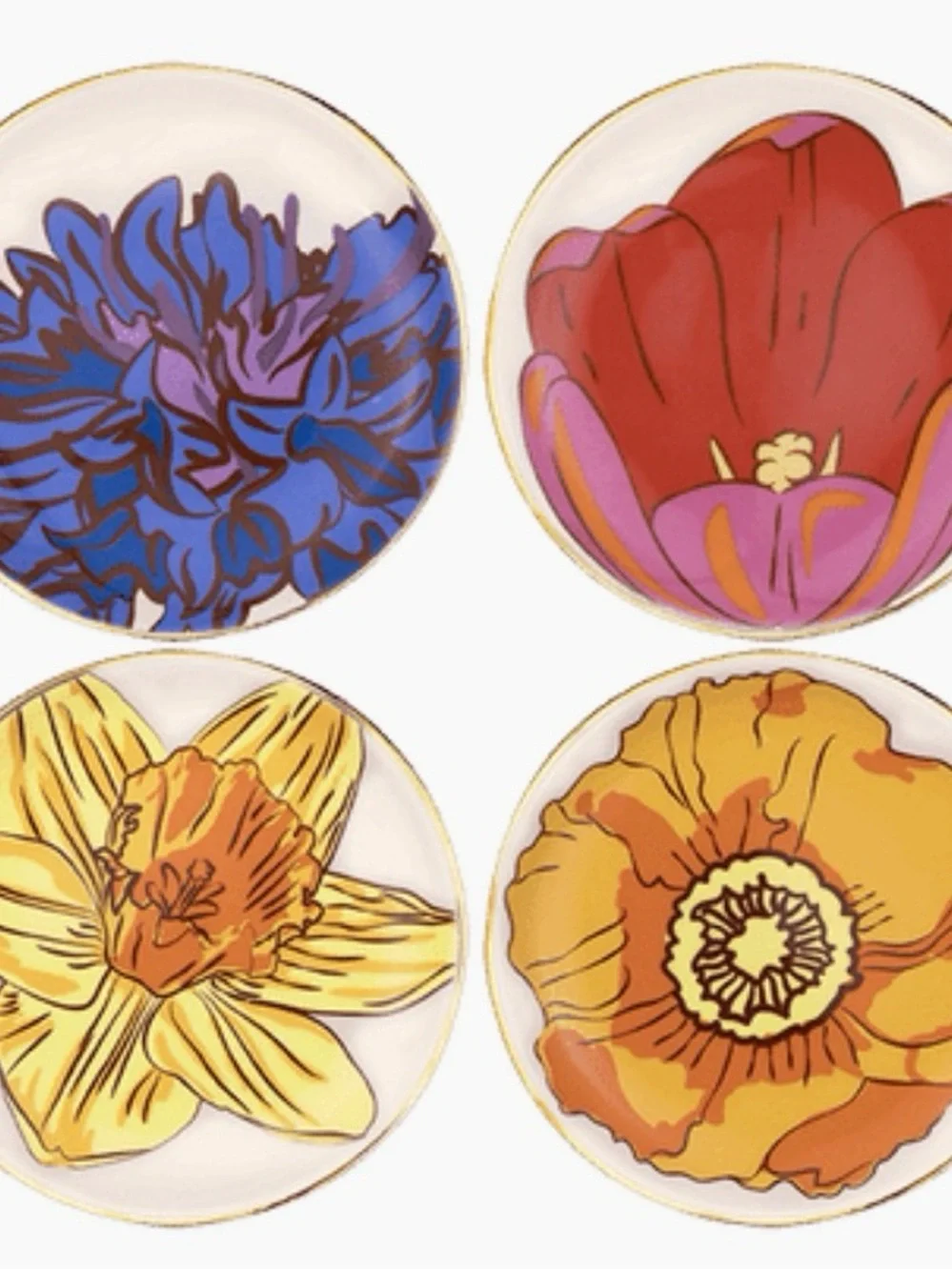 Vera Bradley Floral Ceramic Coaster Set of 4